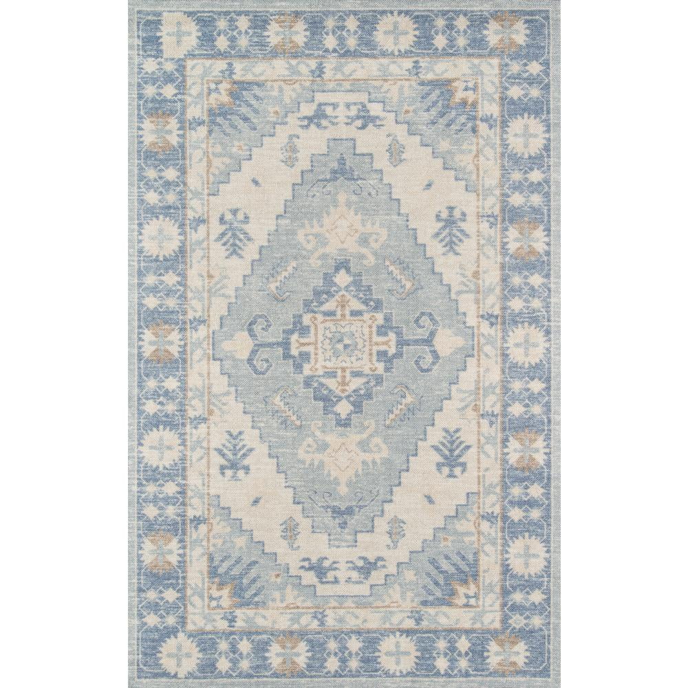 Momeni Anatolia Wool and Nylon Machine Made Blue Area Rug 7'9" X 9'10"