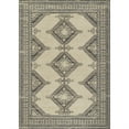 thumbnail image 1 of Momeni Anatolia Wool and Nylon Medallion Charcoal Area Rug 6'6" X 9', 1 of 7