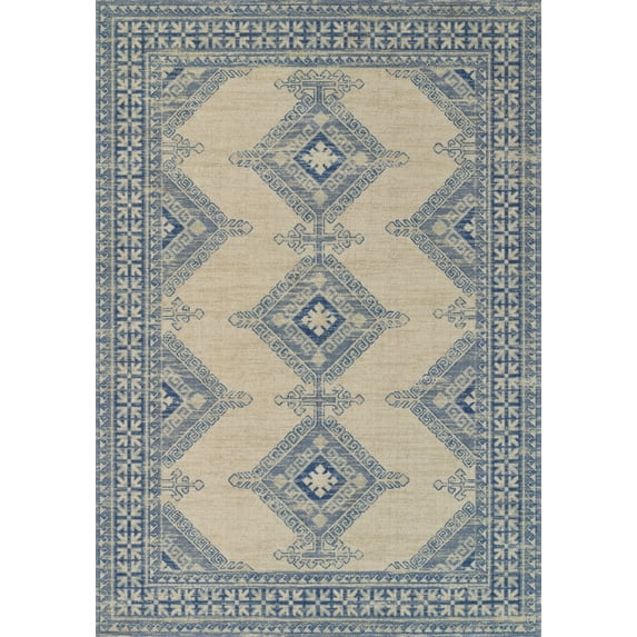 Momeni Anatolia Wool and Nylon Medallion Ivory Area Rug 3'3" X 5'