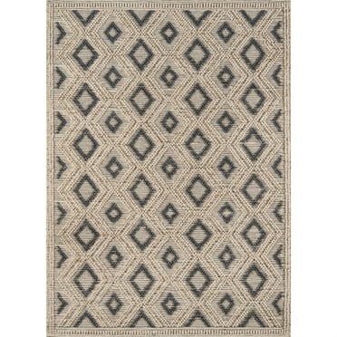 Momeni  Andes Hand Woven Wool and Viscose Contemporary Geometric Area Rug 2' x 3' 2' x 3' Accent, Indoor