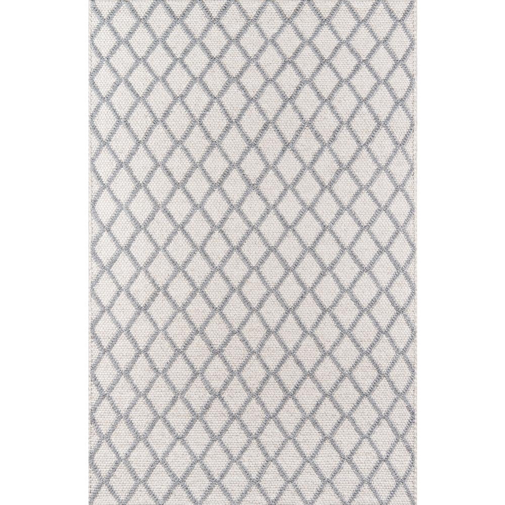 Natural Geometric Tufted Wool and Viscose Area Rug 2' x 3'