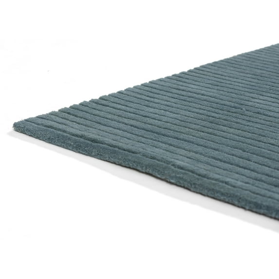 Momeni Asher Hand Loomed Wool Solid Color Area Rug Blue - 2' x 4' - Rectangle