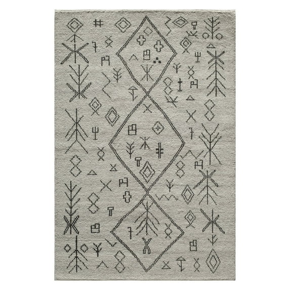 Momeni Atlas Wool Hand Knotted Natural Area Rug 3'6" X 5'6"