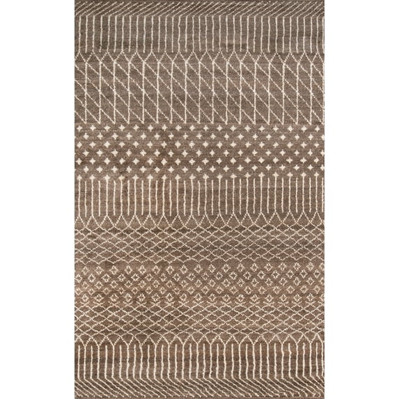 Momeni Atlas Wool Hand Knotted Brown Area Rug 8' X 11'