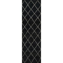 Momeni Atlas Wool Hand Knotted Charcoal Area Rug 2'3" X 8'