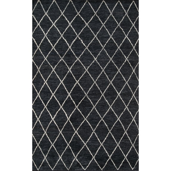 Momeni Atlas Wool Hand Knotted Charcoal Area Rug 5' X 8'