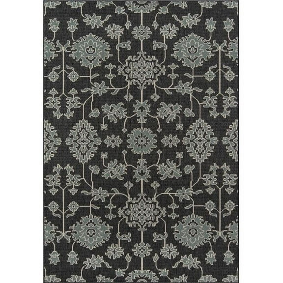 Momeni BAJA0BAJ23CHR2376 2 ft. 3 in. x 7 ft. 6 in. Baja23 Runner Rug - Charcoal