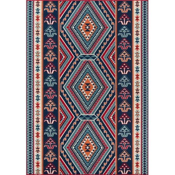 Baja Area Rug, Red, 2'3" X 4'6"