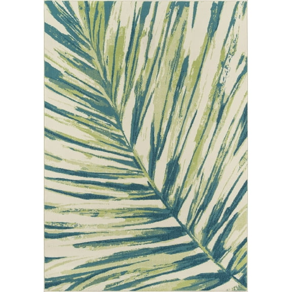 Momeni Contemporary Rectangle Area Rug, Green, 1'8" X 3'7"