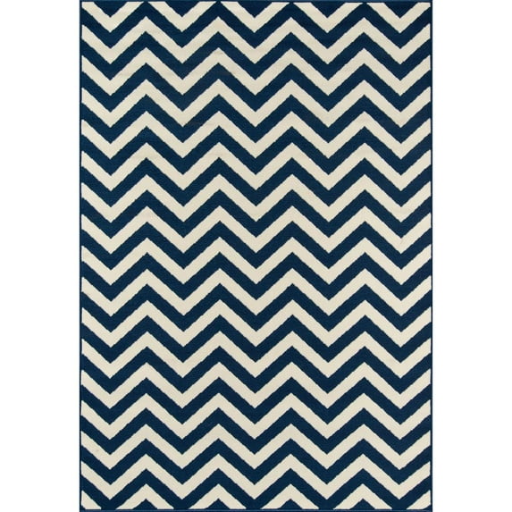 Momeni Contemporary Rectangle Area Rug, Navy, 6'7" X 9'6"