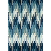 Momeni Contemporary Rectangle Area Rug, Blue, 5'3" X 7'6"