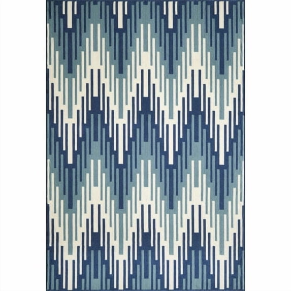 Momeni Rugs , Baja Collection Contemporary Indoor & Outdoor Area Rug, Easy to Clean, UV protected & Fade Resistant, 5'3" x 7'6", Blue