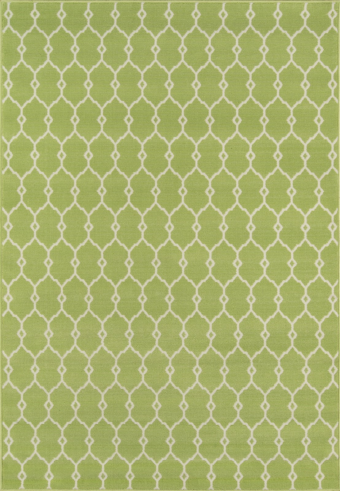 Green Flat Woven Synthetic Trellis 7'10" x 10'10" Area Rug