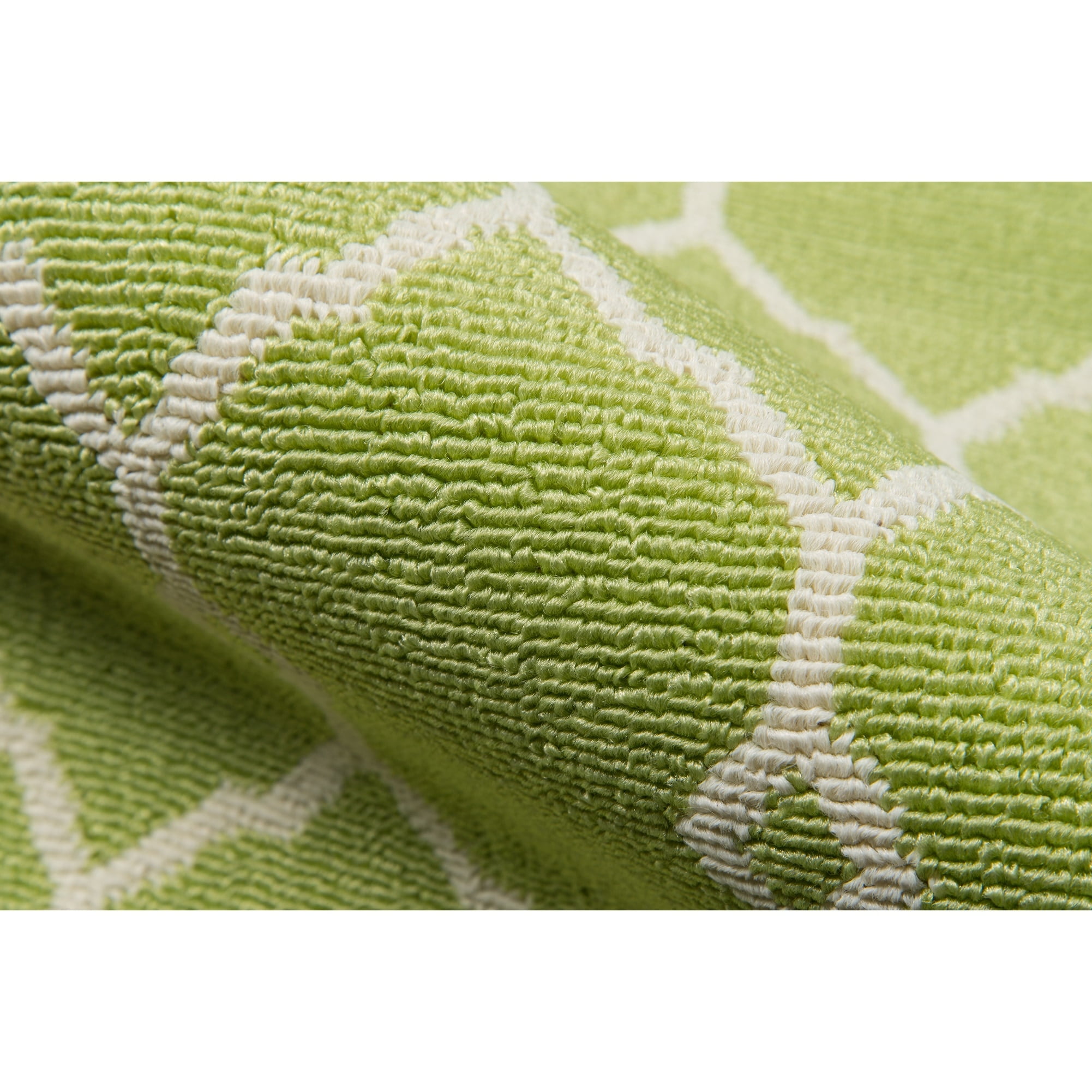 Green Trellis Flat Woven Synthetic Rectangular Area Rug 8'6" x 13'