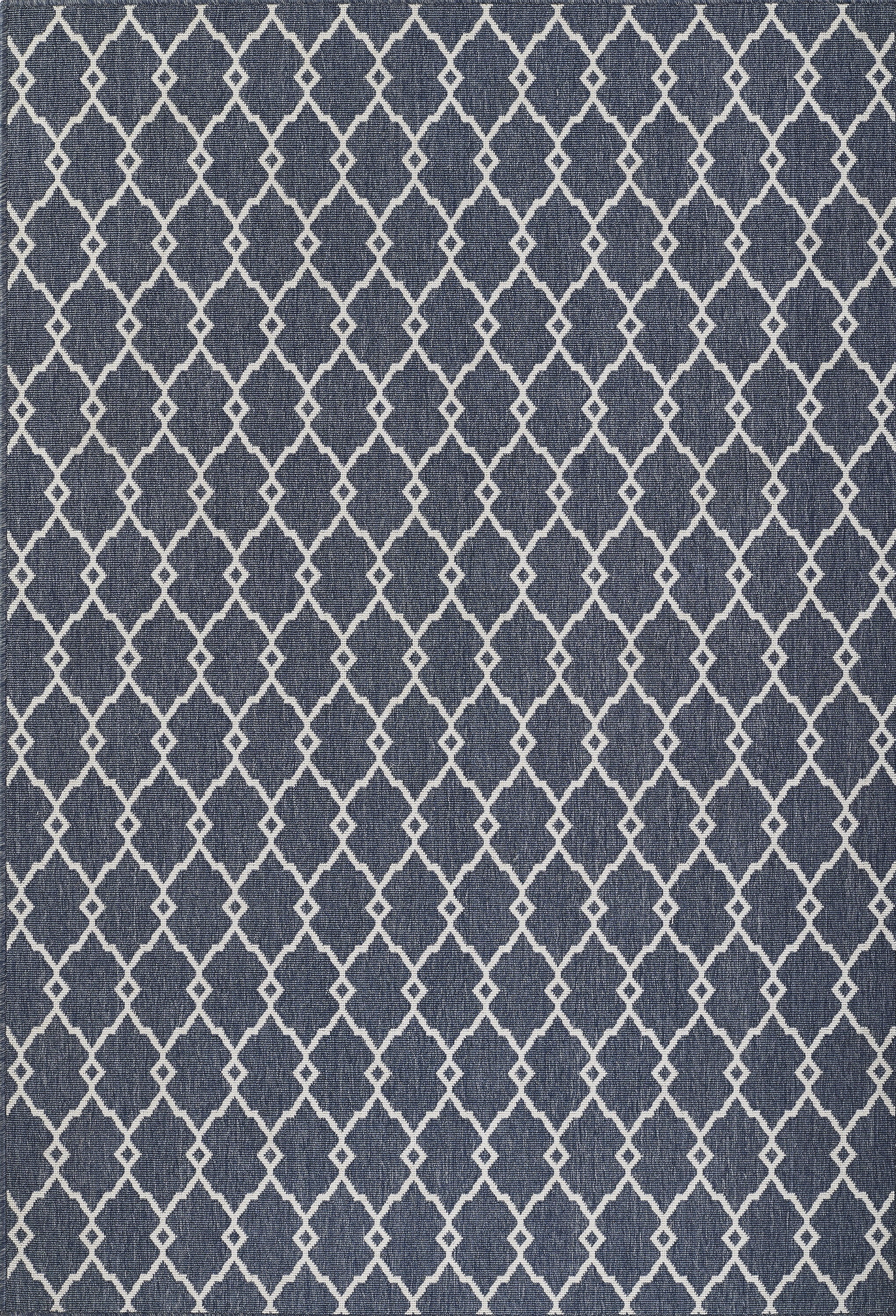 Denim Rectangular Flat Woven Stain-Resistant Synthetic Rug 5'3" x 7'6"