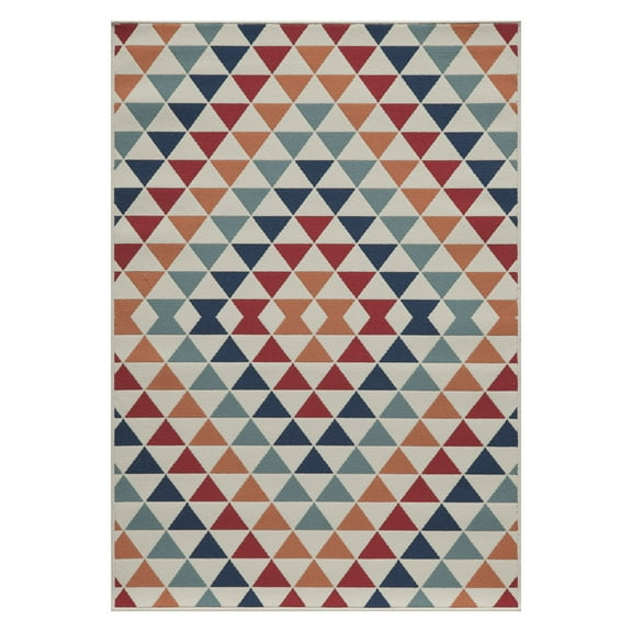 Momeni  Baja Kaleidoscope Indoor Outdoor Rug Multi 1'8" x 3'7" 2' x 3' Outdoor, Indoor Blue