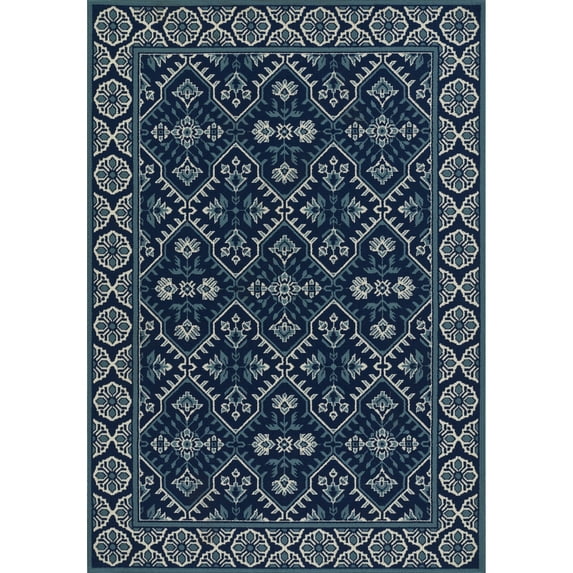 Momeni Baja Navy Indoor Outdoor Rug 1'8" X 3'7"