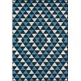 thumbnail image 1 of Momeni Geometric Aztec Modern/Contemporary Baja Optical Area Rugs, Blue, 27" x 90", 1 of 4