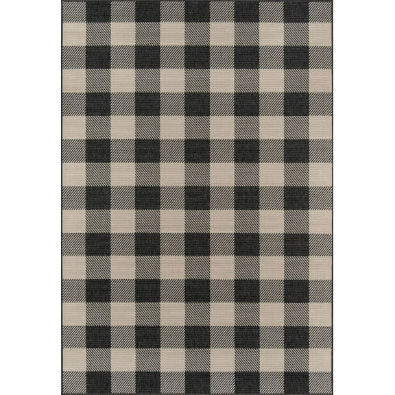 Momeni Baja Area Rug, Charcoal, 1'8" X 3'7"