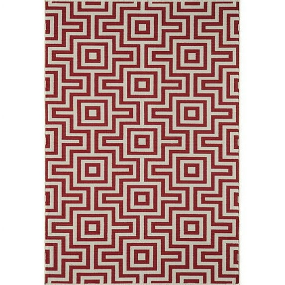 Momeni Baja Red Rectangular Area Rug - 5 ft.-3 in.