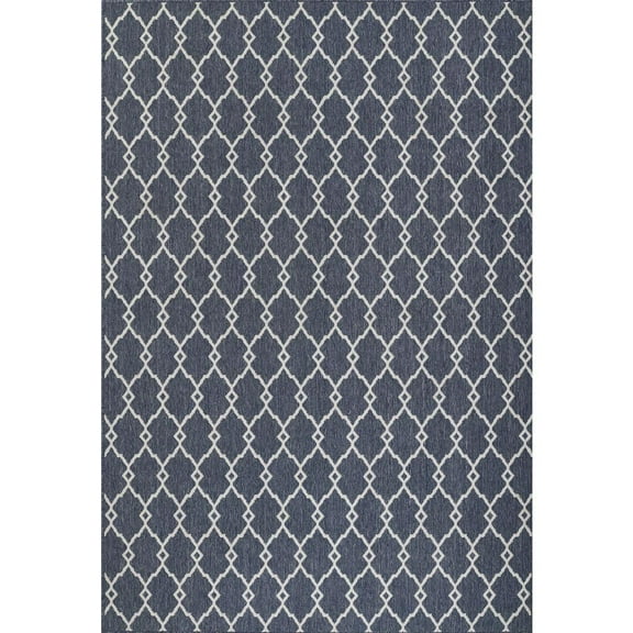 Momeni Contemporary Rectangle Area Rug, Denim, 1'8" X 3'7"