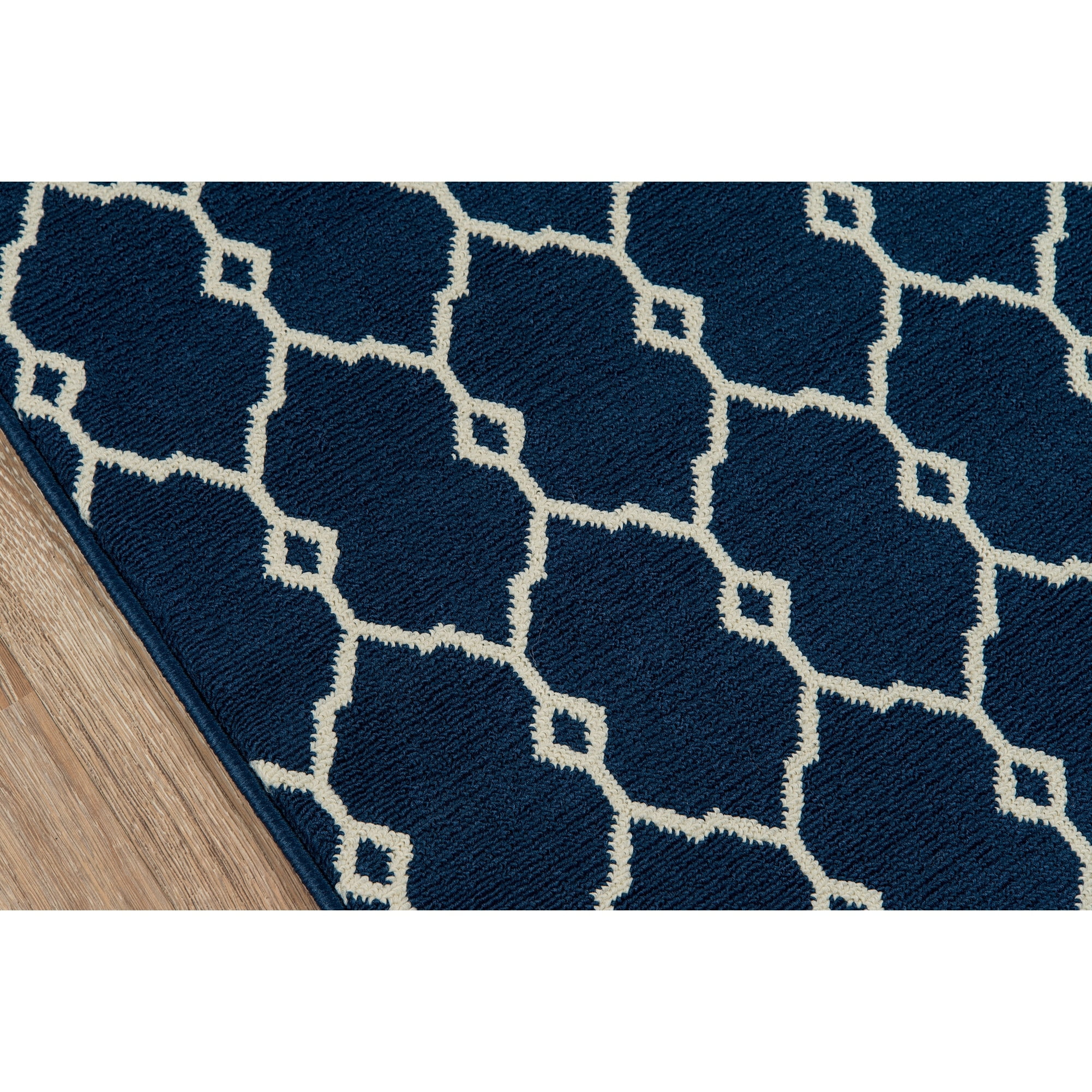 Momeni Rugs , Baja Collection Contemporary Indoor & Outdoor Area Rug, Easy to Clean, UV protected & Fade Resistant, 3'11" x 5'7", Navy Blue