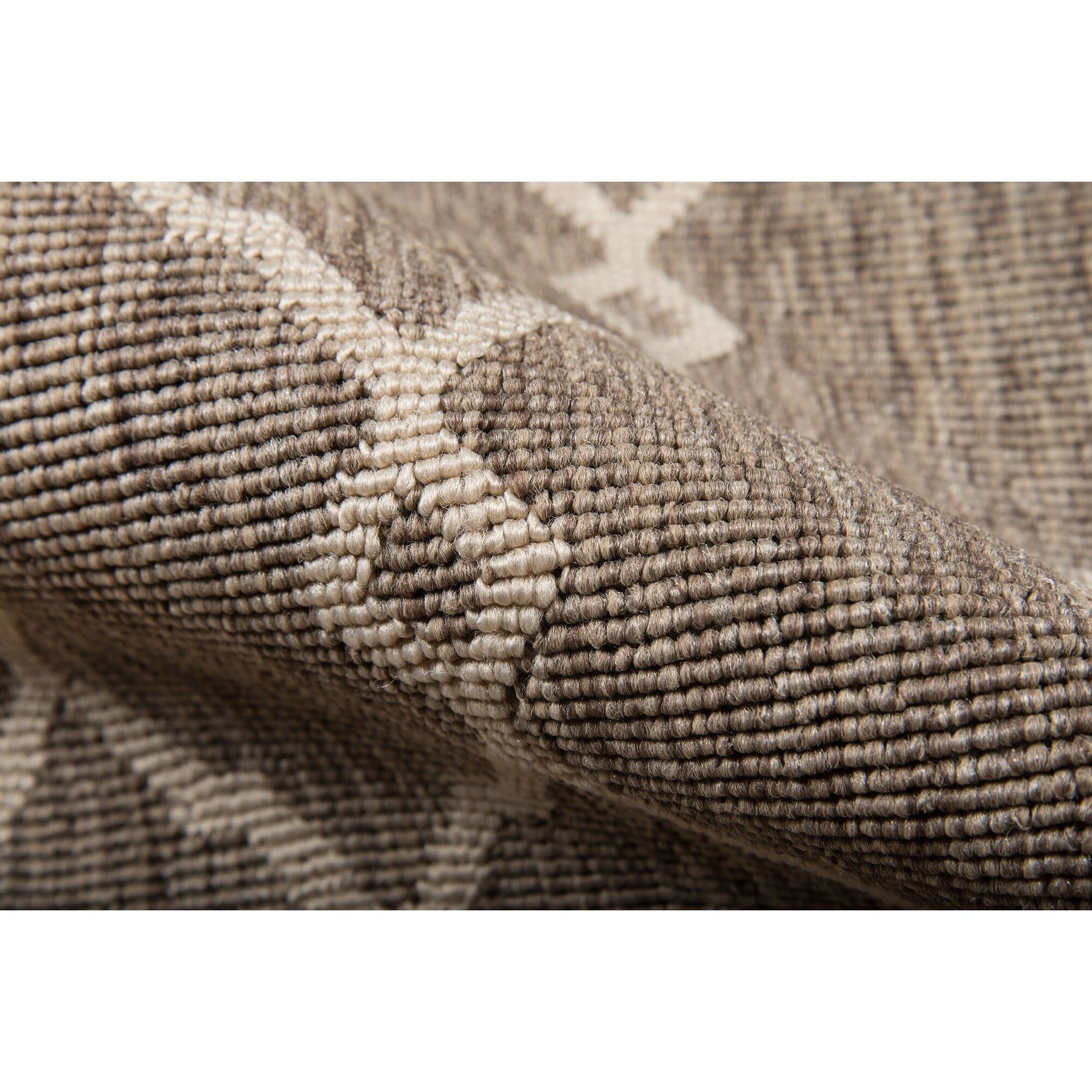 Taupe Trellis Synthetic Washable Rectangular Rug 5'3" x 7'6"