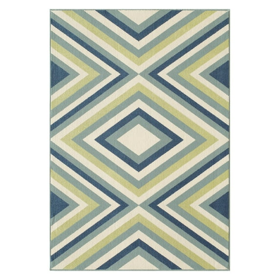 Momeni Baja Zig Zag Multi Indoor Outdoor Rug 2'3" X 4'6"