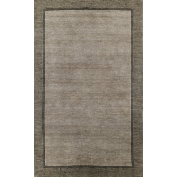 Momeni Beckton Hand Loomed Wool Grey Area Rug 3'6" X 5'6"