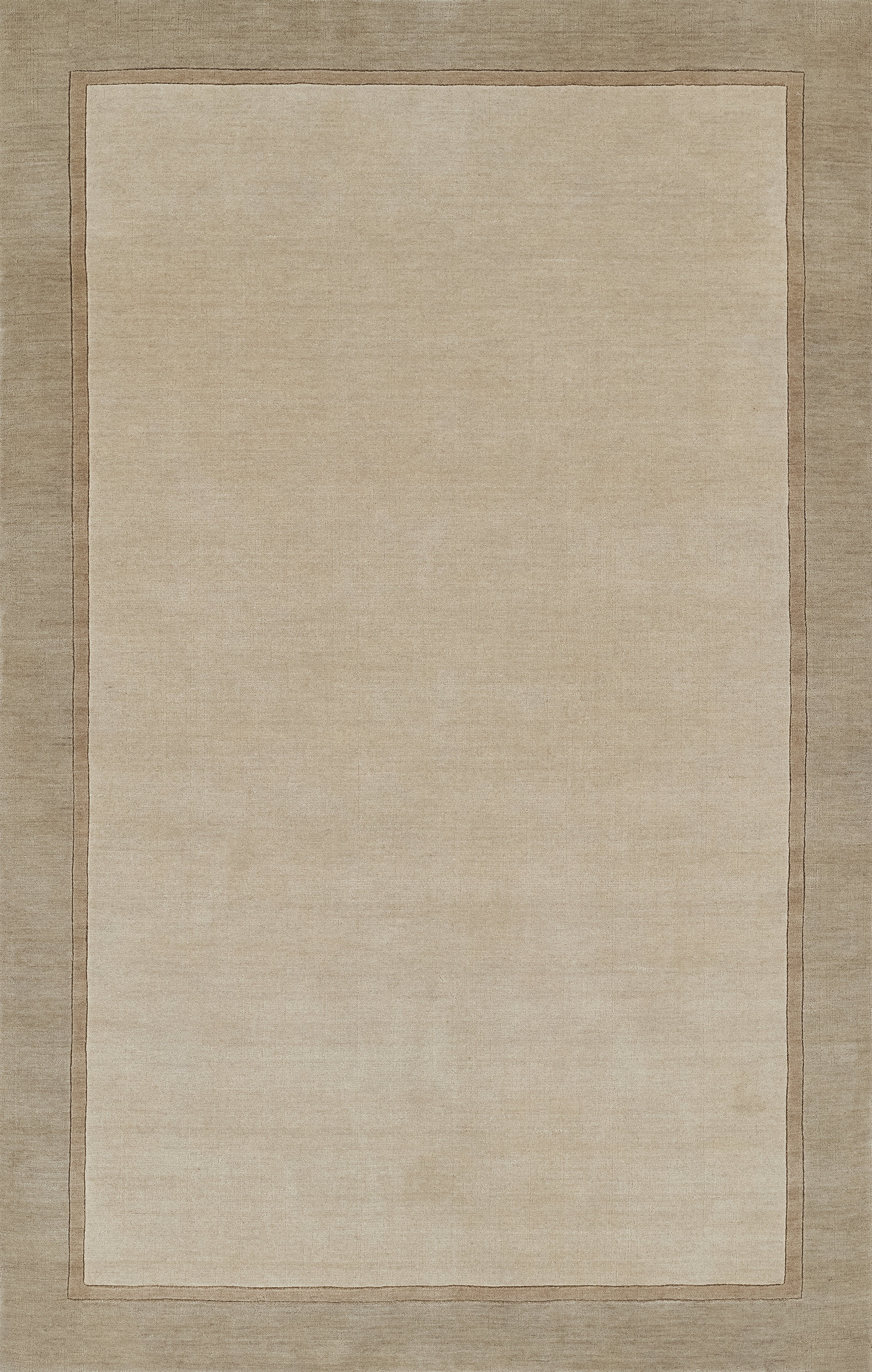 Handmade Taupe Wool Rectangular 9' x 12' Area Rug