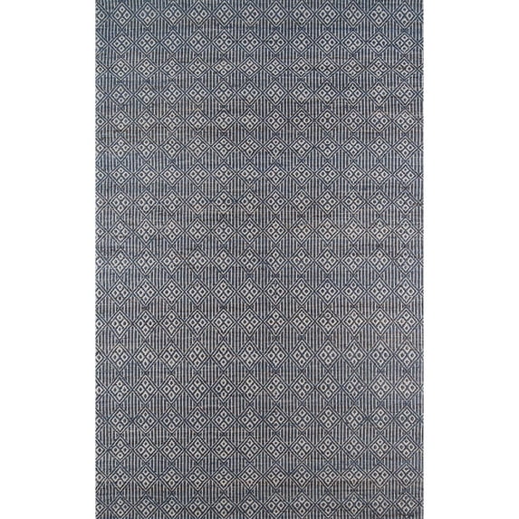 Momeni Bengal Jute and Cotton Hand Woven Blue Area Rug 3'6" X 5'6"