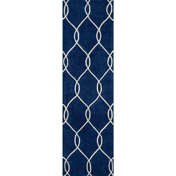 Momeni Bliss 2'3" X 8' Contemporary Hand Tufted Runner Rug in Navy