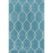 Momeni Rugs BLISSBS-12TEL2380 Bliss Collection, Hand Carved & Tufted Contemporary Area Rug, 23" x 83" Runner, Teal Blu