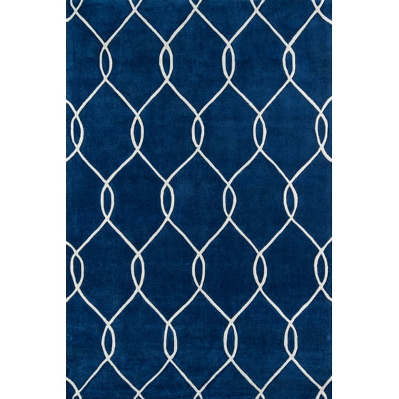 Momeni Rugs Bliss Collection, Hand Carved & Tufted Contemporary Area Rug, 2' x 3', Navy Blue