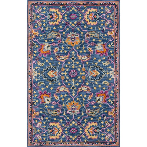 Momeni Traditional Rectangle Area Rug, Blue, 5' X 8'
