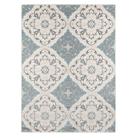Momeni Brooklyn Heights Polyester and Polypropylene Machine Made Ivory Area Rug 5'3" X 7'6"