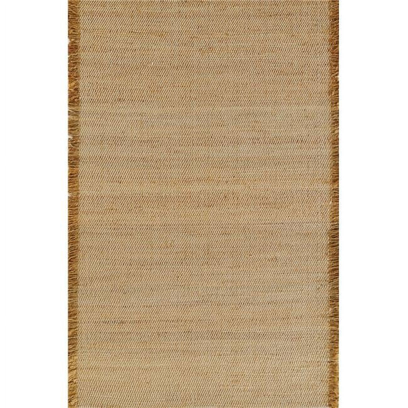 Natural Handwoven Wool and Jute Rectangular Area Rug 5' x 8'