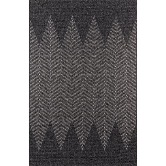 Momeni Contemporary Runner Area Rug, Charcoal, 2' X 10' Runner