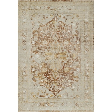 Momeni Cambridge Viscose and PES Medallion Copper Area Rug 2'2" X 7'6" Runner
