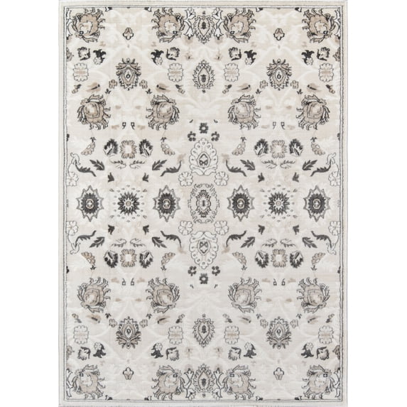 Momeni Carroll Gardens Machine Made Polyester Ivory Area Rug 7'10" X 9'10", Vendor Provided data