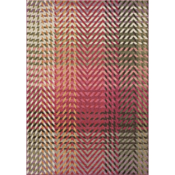 Momeni Casa Chevron Modern Area Rugs, Pink
