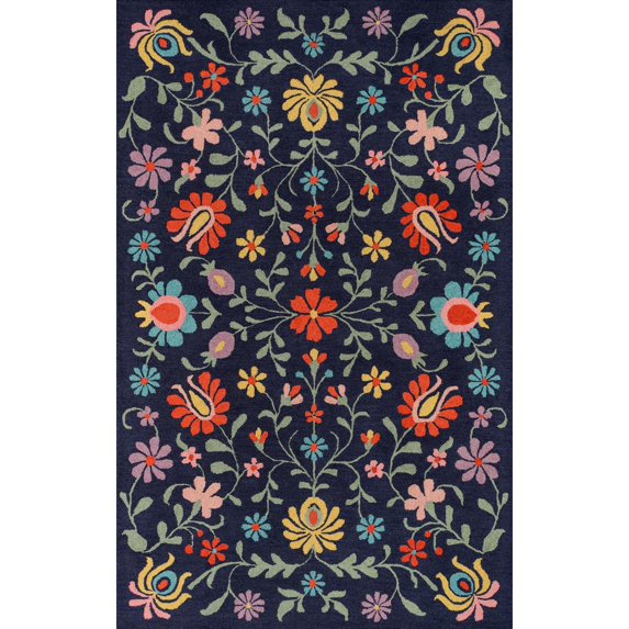 Momeni Newport Wool Hand Tufted Navy Area Rug 8' X 10'