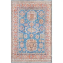 Momeni Traditional Rectangle Area Rug, Blue, 5'6" X 8'6"