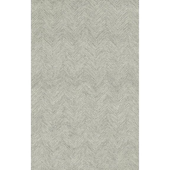 Momeni Charles Hand Tufted Wool Zig Zag Grey Area Rug 2' X 3'