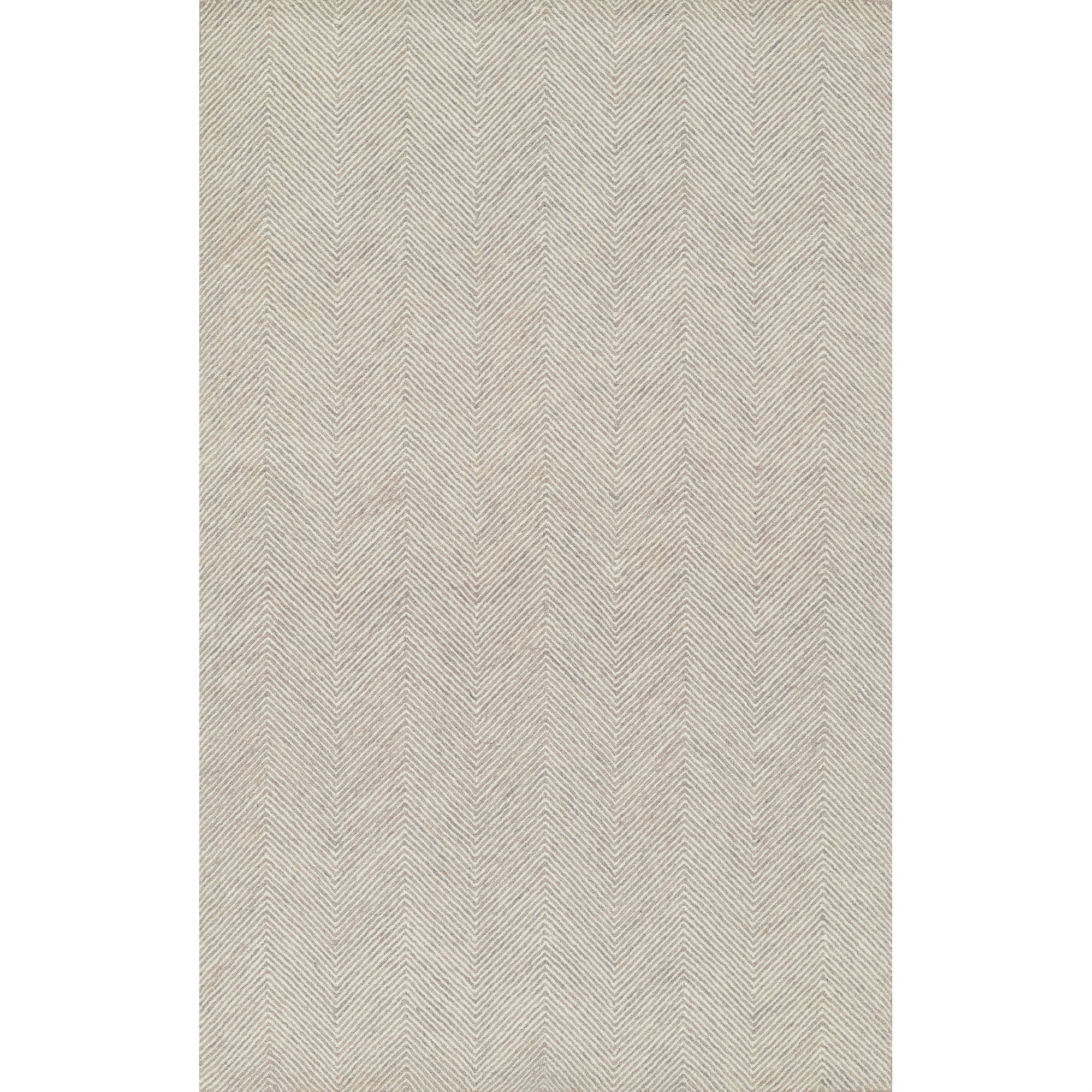 Taupe Herringbone Hand Tufted Wool Runner Rug 2'3" x 8'