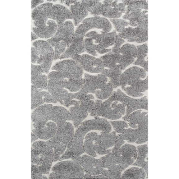 Momeni Charlotte Solid Patterns Modern Area Rugs, Gray