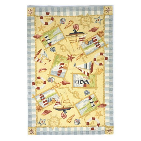 Momeni Coastal Nautical Sand CC-06 Area Rug