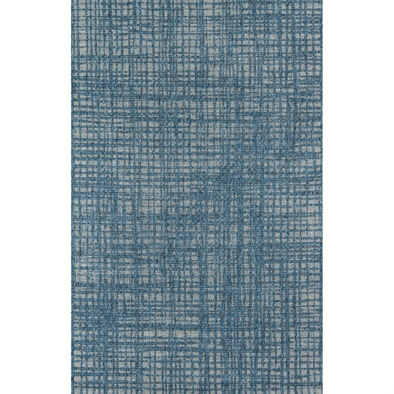 Momeni Como Polypropylene Machine Made Blue Indoor Outdoor Rug 2'7" X 7'6"