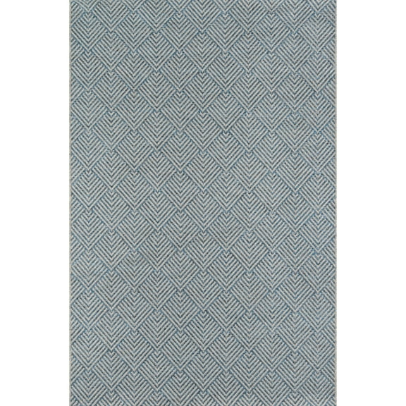 Momeni Como Polypropylene Machine Made Blue Indoor Outdoor Rug 2'7" X 7'6"