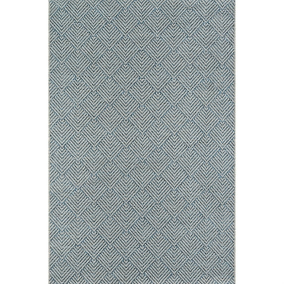 Momeni Como Polypropylene Machine Made Blue Indoor Outdoor Rug 2'7" X 7'6"